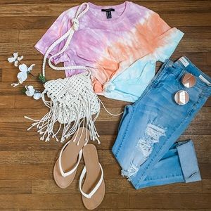 Cotton candy tie dye shirt!